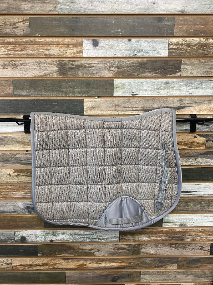 USED HKM English Jump Saddle Pad Sparkle Full Silver/Sparkle