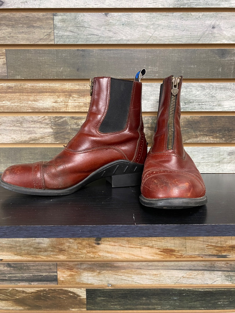 USED ARIAT Paddock Boots 8.5 Burgundy
