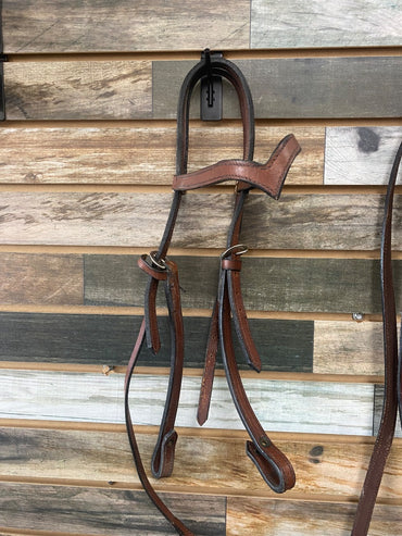 USED  Browband Headstall w/ Split Reins  Dark Oil