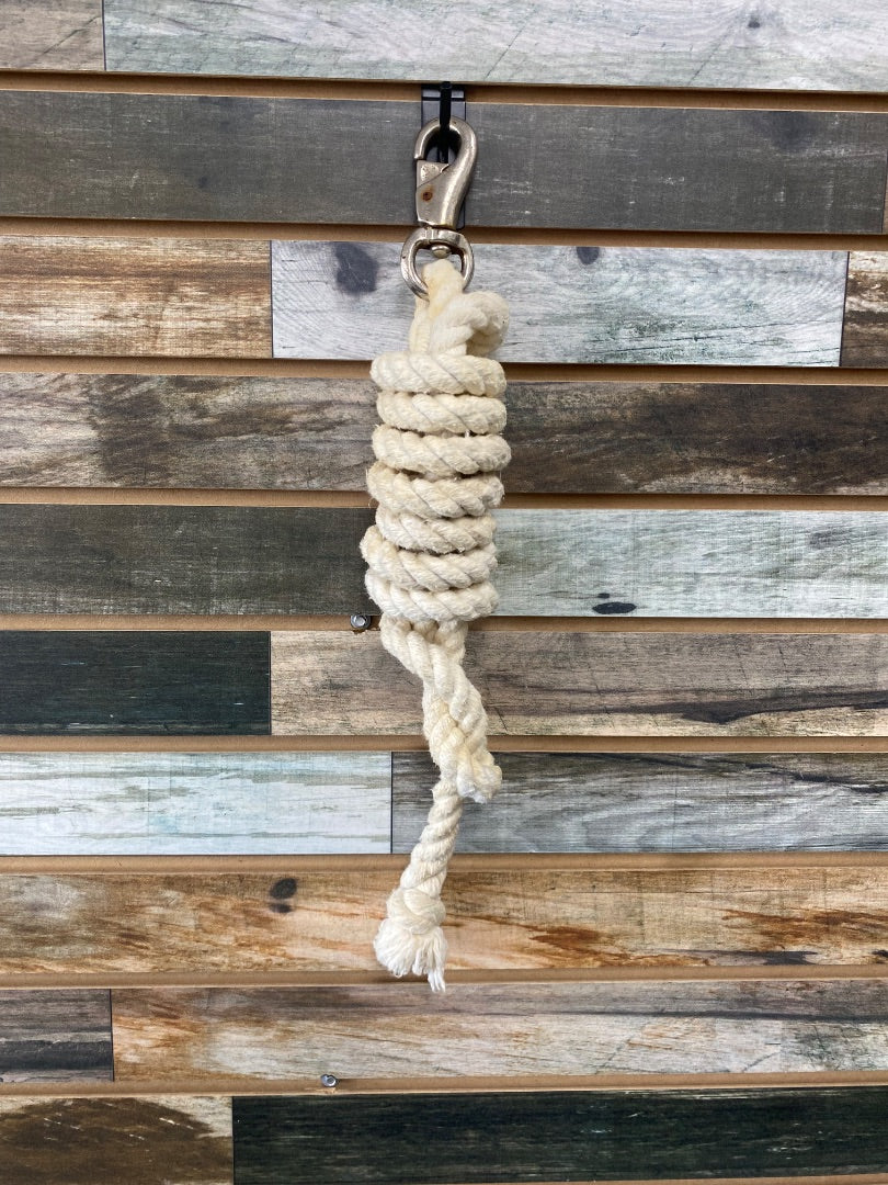 USED  Cotton Lead Rope with Bull Snap  White