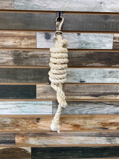USED  Cotton Lead Rope with Bull Snap  White