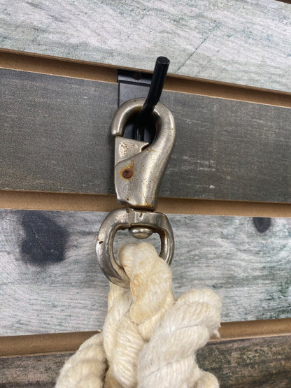 USED  Cotton Lead Rope with Bull Snap  White