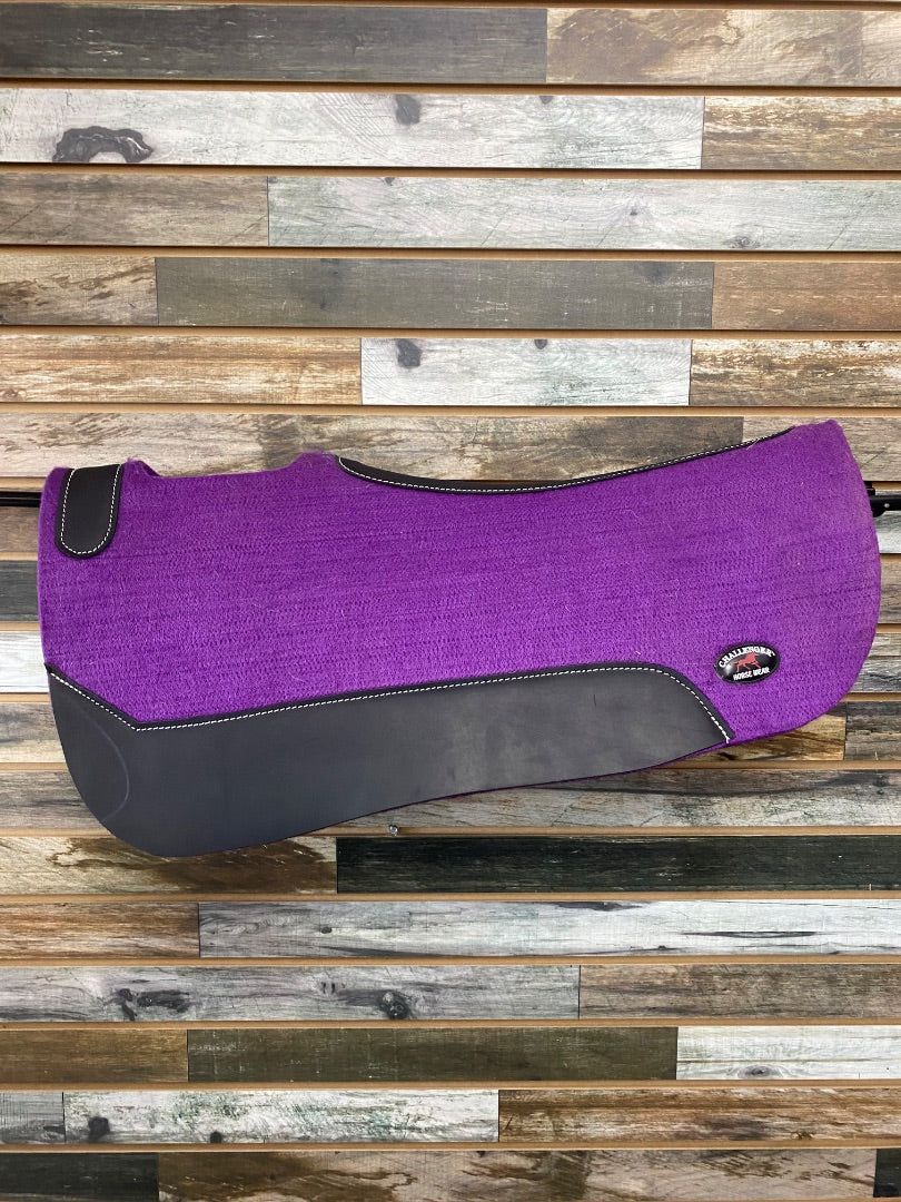 USED Challenger Felt Pad 30"x30" Purple w/ Black Leathers