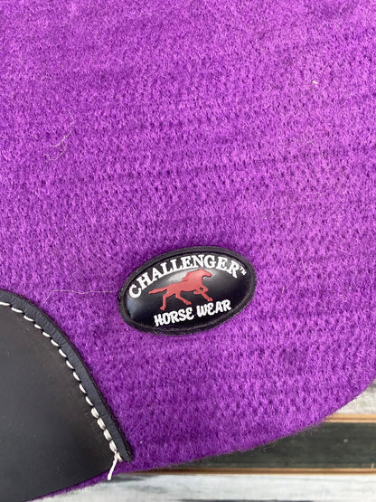 USED Challenger Felt Pad 30"x30" Purple w/ Black Leathers