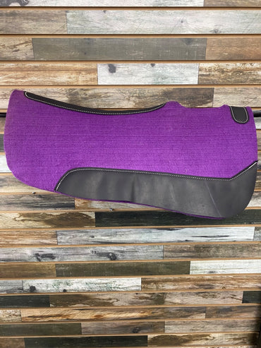 USED Challenger Felt Pad 30"x30" Purple w/ Black Leathers