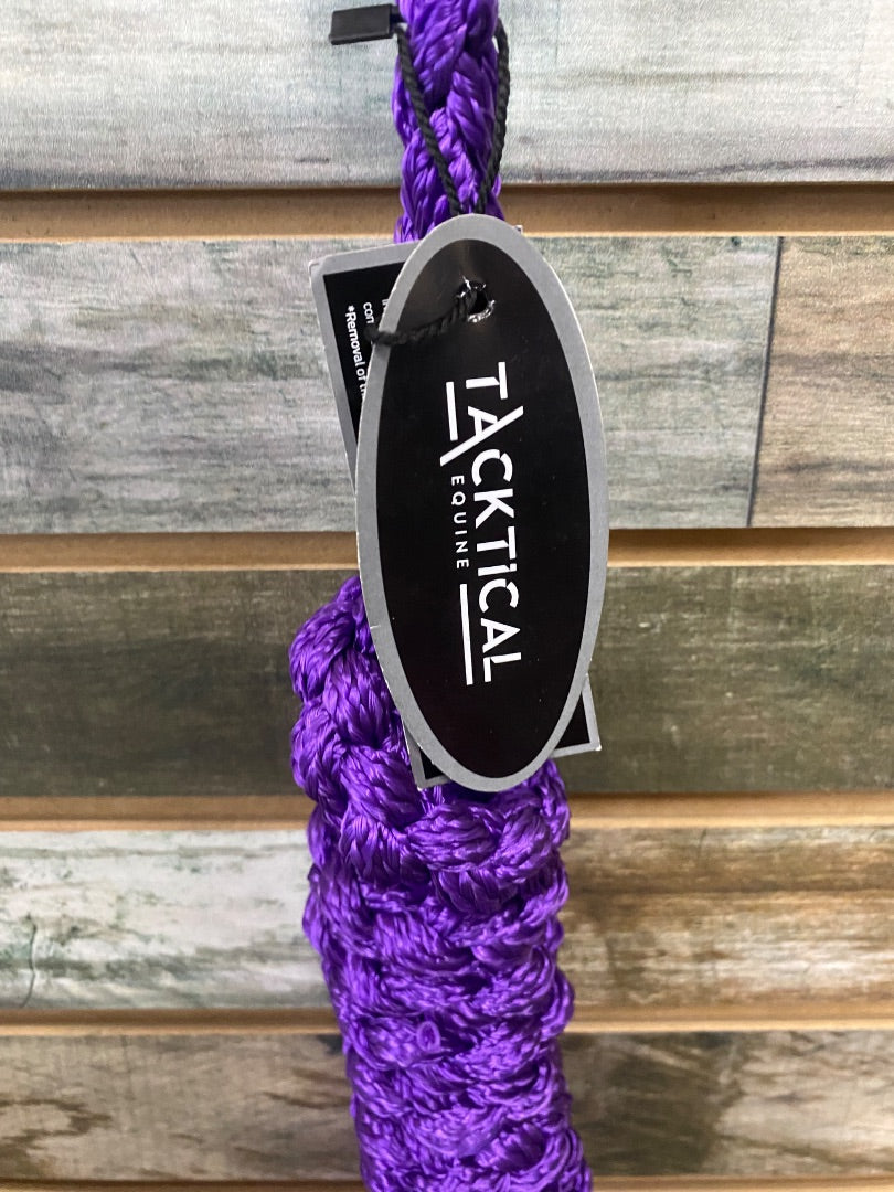 USED Tacktical Purple Rope Halter with Leather Nose  Purple