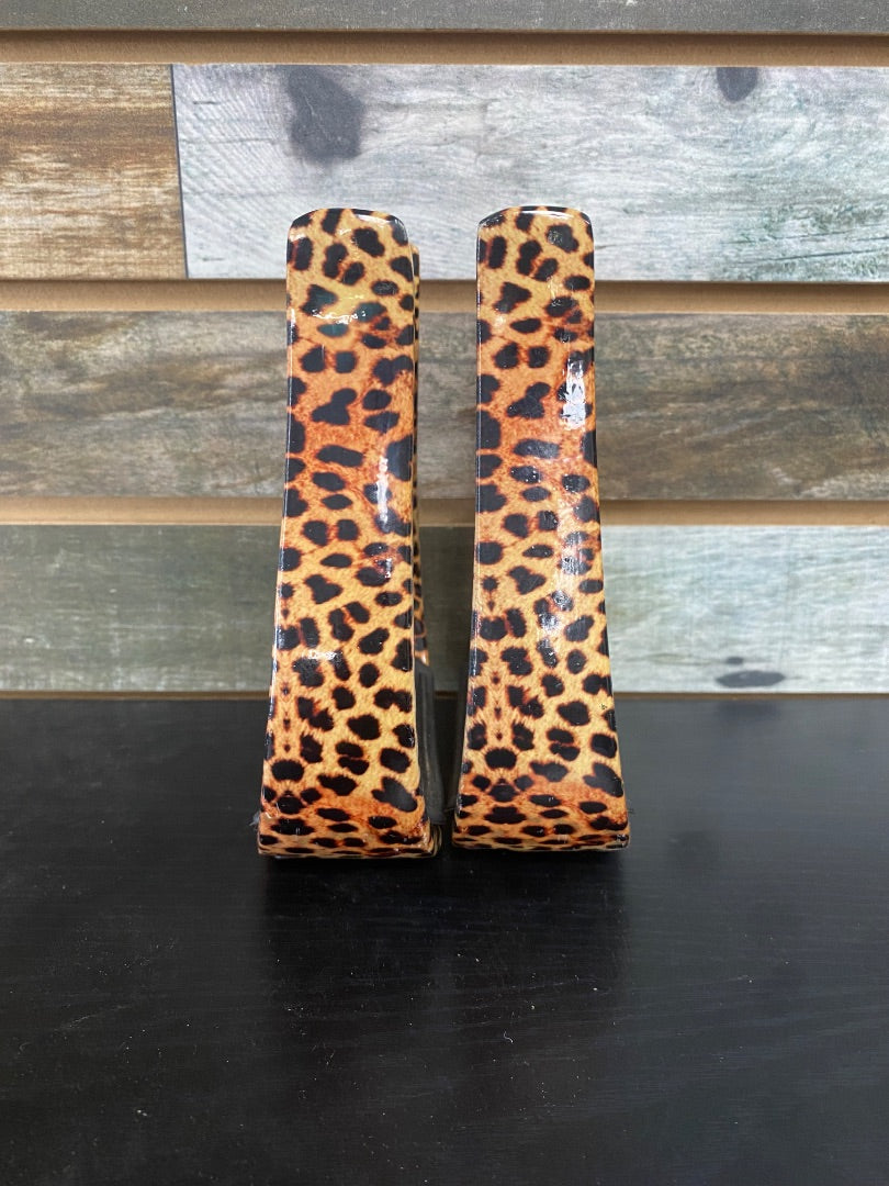 USED Hot Headstalls Leopard Print Barrel Stirrups