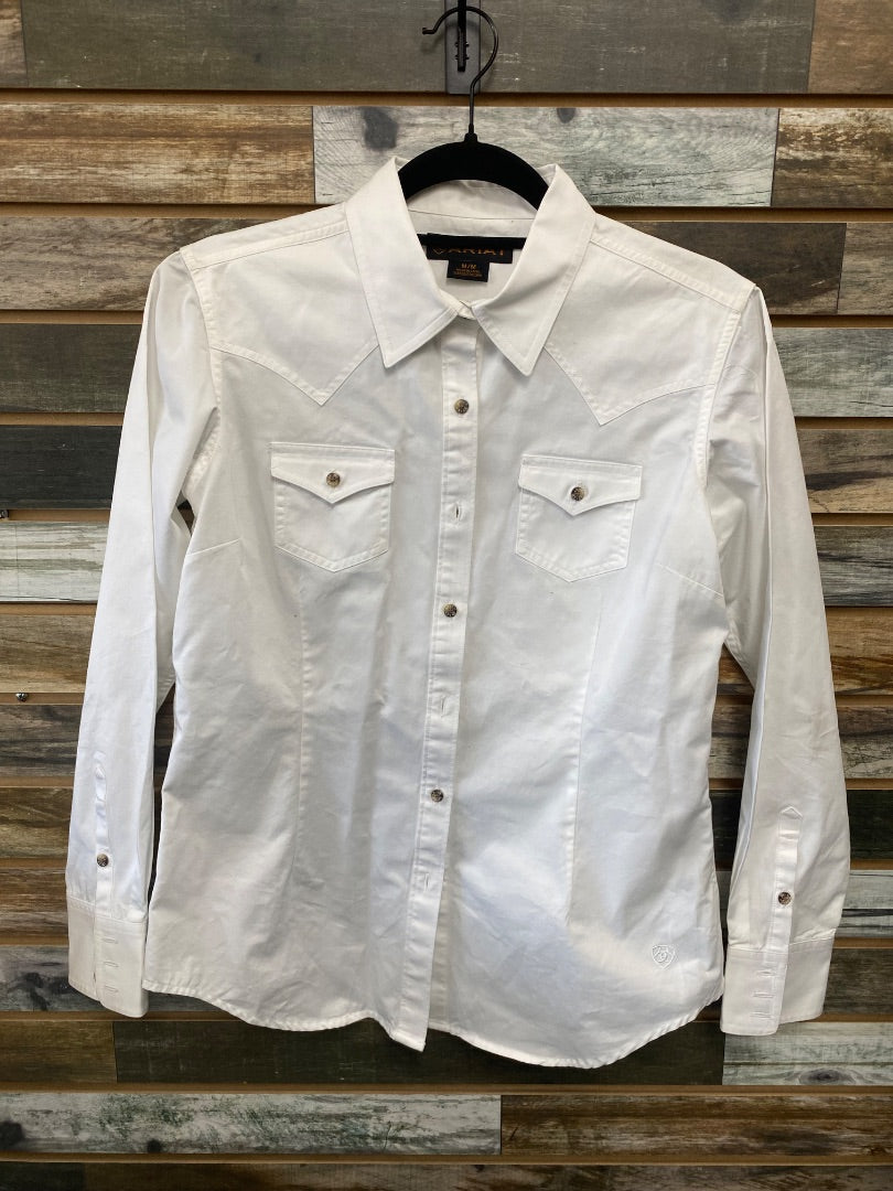 USED Ariat Button Down Medium White