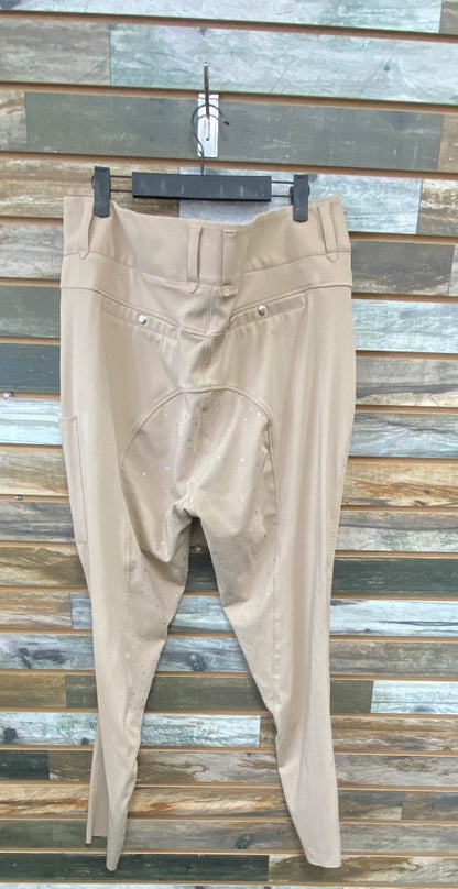 USED Dapplebay Full Seat Tights 2X Beige