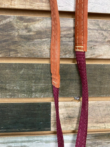 USED  Nylon Barrel Reins  Maroon