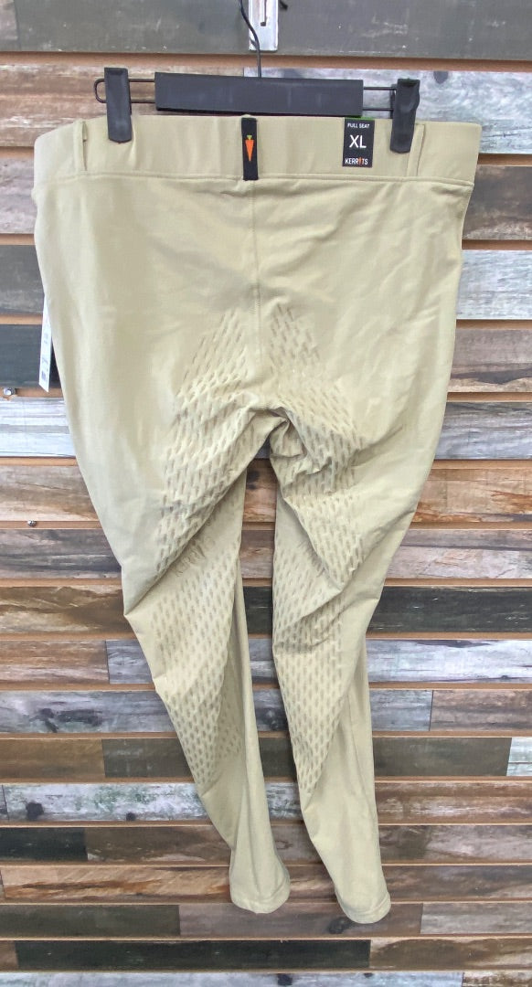 USED Kerrits Full Seat Breeches XL Tan