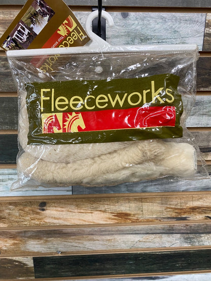 USED Fleeceworks Fleece Halter Tubing Average White