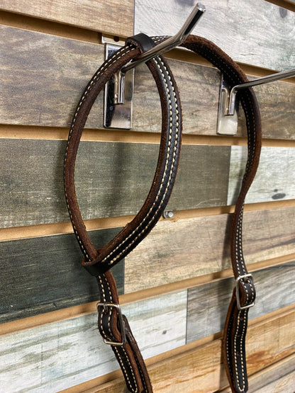 USED  One Ear Leather Horse Dark Oil