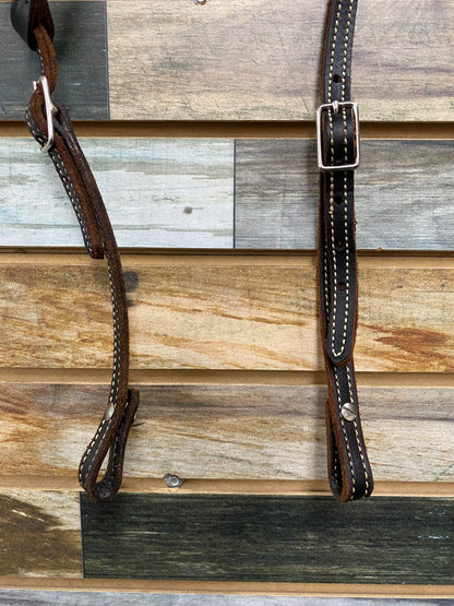 USED  One Ear Leather Horse Dark Oil