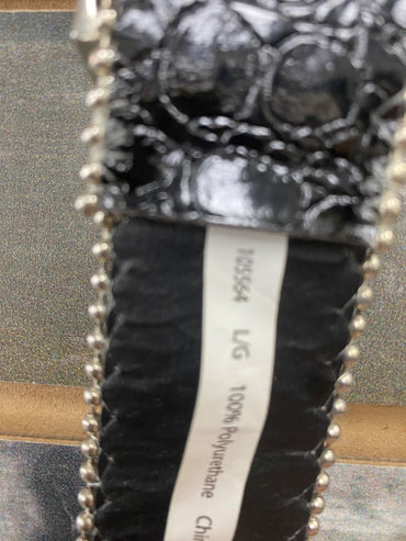 USED  Ladies Leather Western Belt with Bling Large Black/Silver