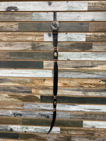 USED  Ladies Leather Western Belt Large Black