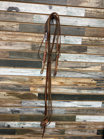 USED  Buckstich Headstall w/ Split Reins