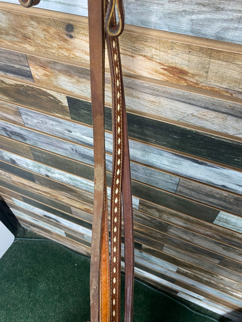 USED  Buckstich Headstall w/ Split Reins