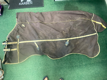 USED Noble Outfitters Heavy Weight Turnout Blanket 81" Brown/Gold