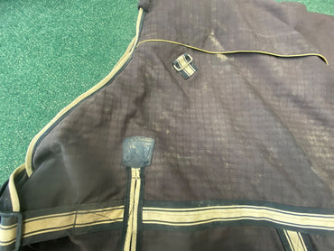 USED Noble Outfitters Heavy Weight Turnout Blanket 81" Brown/Gold