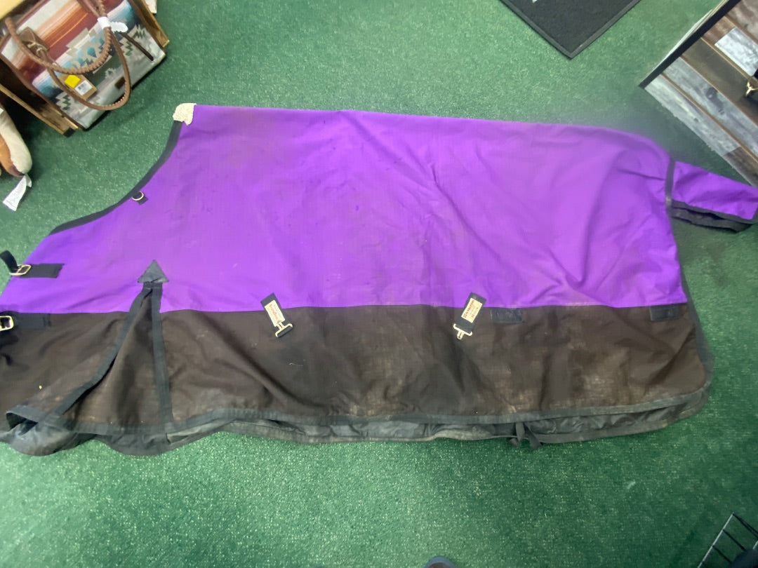 USED Schneiders Medium Weight Turnout Blanket 81" Purple