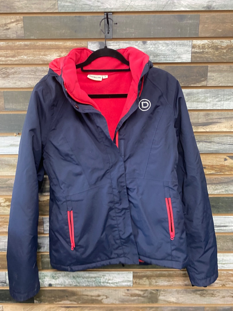USED Dublin Ladies Winter Jacket Medium Navy/PInk