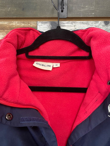 USED Dublin Ladies Winter Jacket Medium Navy/PInk