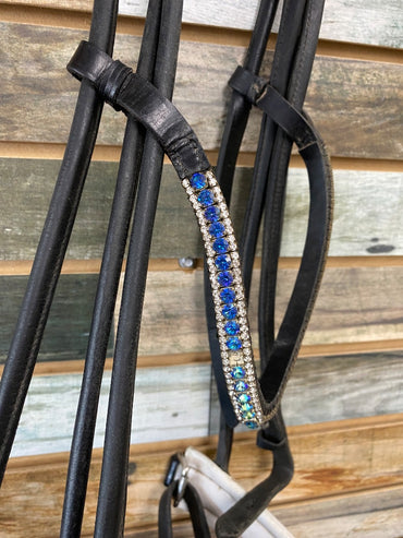 USED Equitare Dressage Bridle Horse Black/White