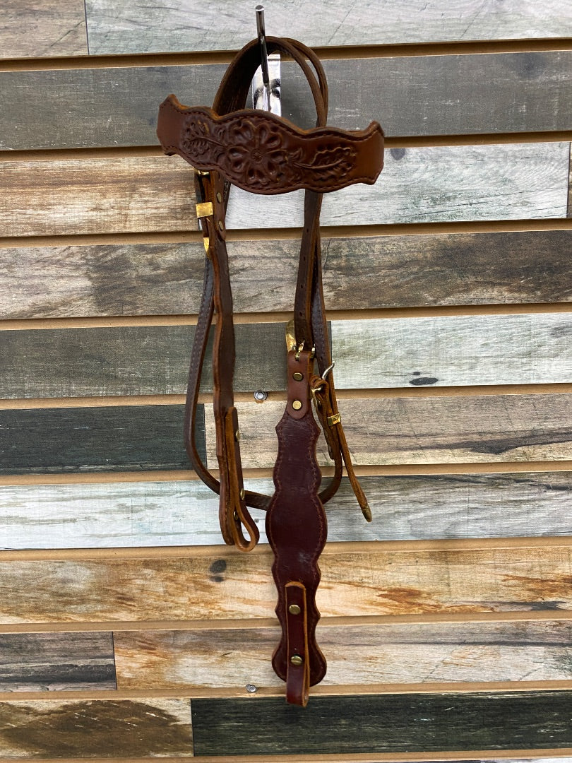 USED  Browband Headstall Horse Medium Oil