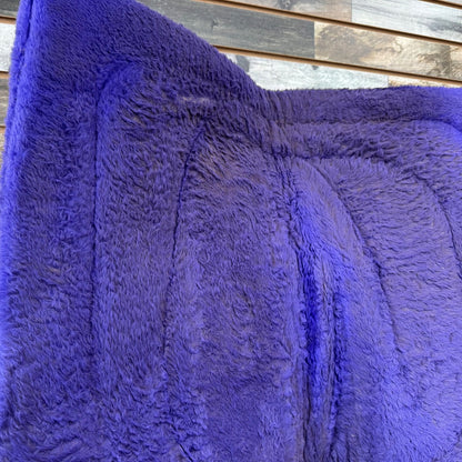 USED  Western Saddle Pad Fleece 30” x 30” Purple