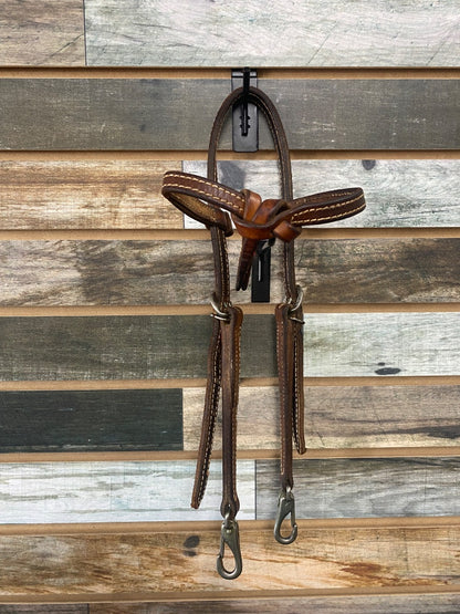 USED  Futurity Browband Headstall with Bit Clips Horse Brown