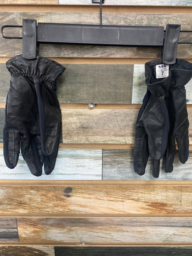 USED SSG Ladies English Riding gloves 7 Black
