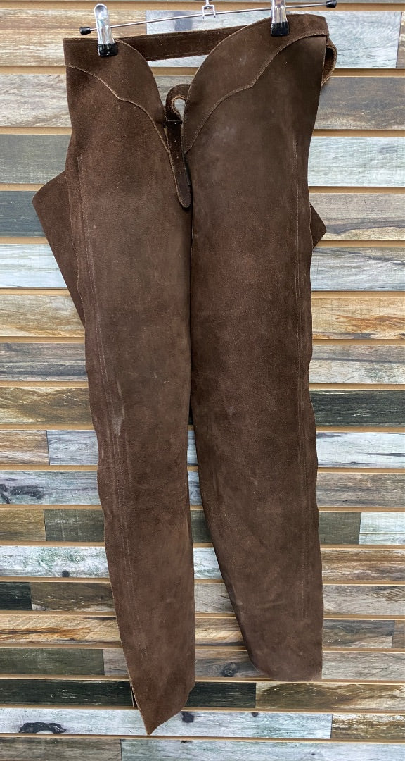 USED Devon-Aire Ladies Western Chaps Medium Brown