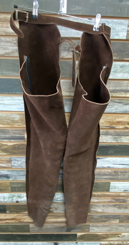 USED Devon-Aire Ladies Western Chaps Medium Brown