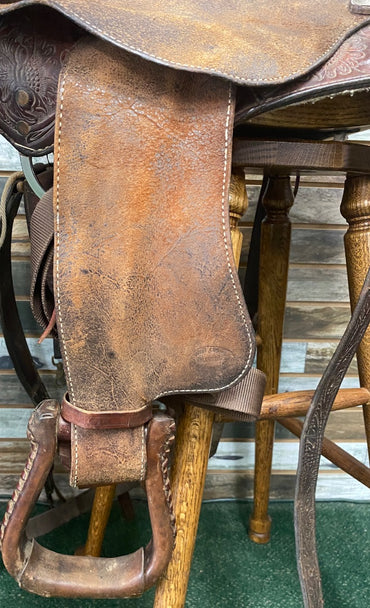 USED Billy Cook Barrel Saddle 14” Dark Oil