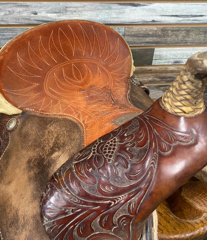 USED Billy Cook Barrel Saddle 14” Dark Oil