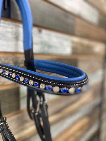 USED ExionPro Dressage Bridle Cob black & blue