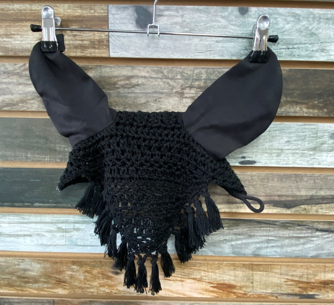 USED  Ear Bonnet, Black, Horse Horse Black
