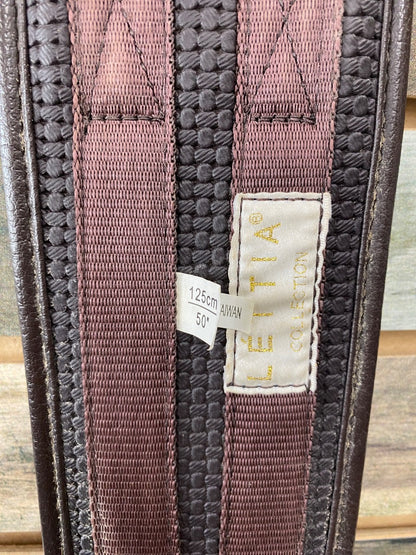 USED Lettia Brown English Dressage Girth 50" Brown