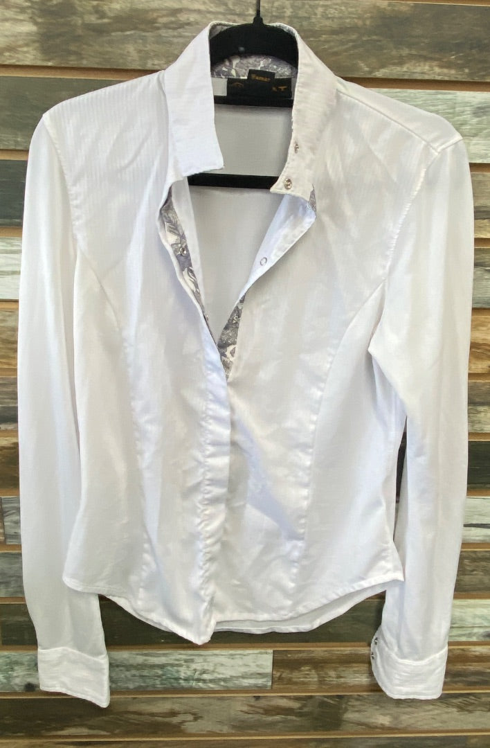 USED Ariat Pro Series Ariat Proseries White Long Sleeve Button Up Shirt 32 White