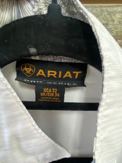 USED Ariat Pro Series Ariat Proseries White Long Sleeve Button Up Shirt 32 White
