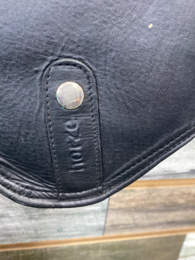 USED Horze Black Leather Half Chaps Small Black