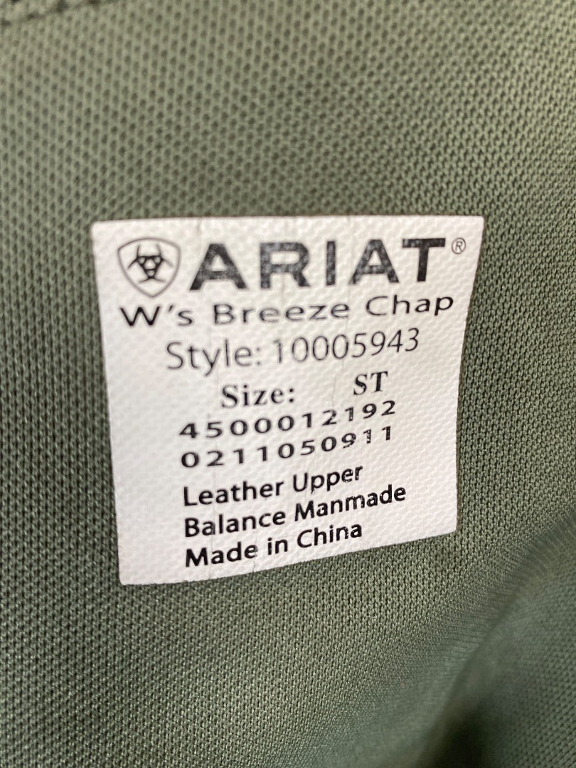 USED Ariat Ariat Black Leather Half Chaps Standard Black