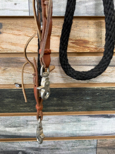 USED  Nylon Western Reins  Black