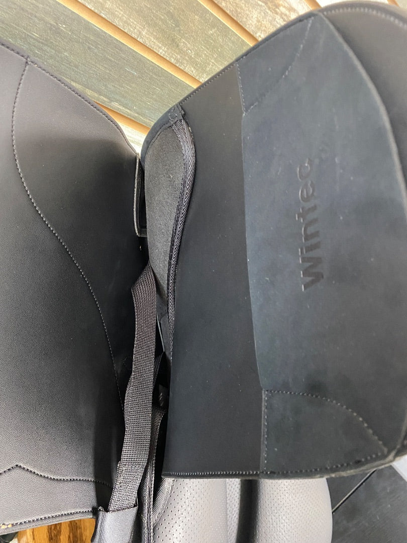 USED Wintec Australian Saddle 16" Black w/ Rosegold Stitching