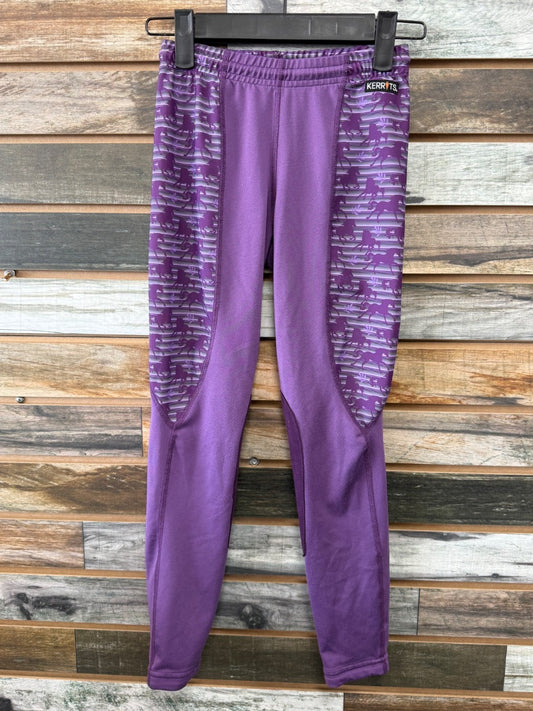 USED Kerrits Youth Riding Tights Medium Purple