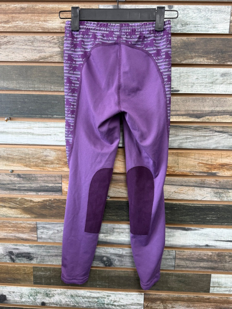 USED Kerrits Youth Riding Tights Medium Purple