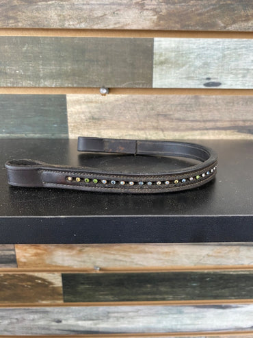 USED  Browband 15" Black w/Multi Color Crystals