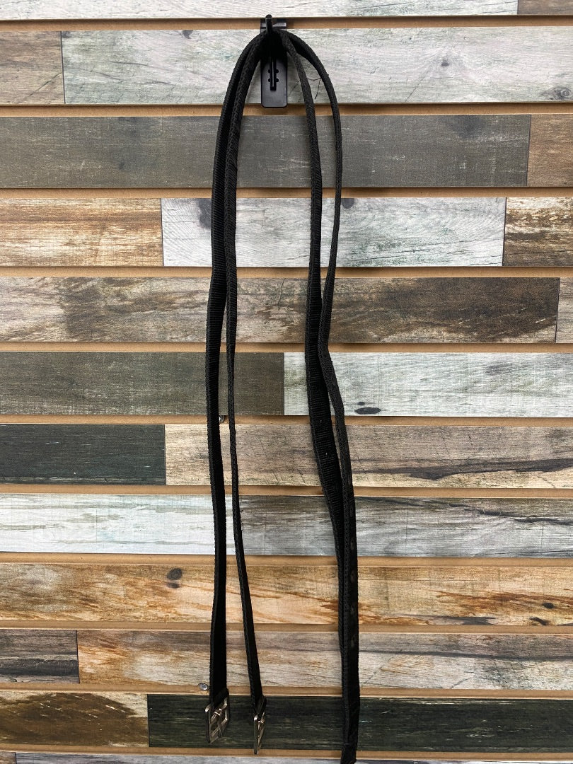USED  Nylon Stirrup Leathers  Black