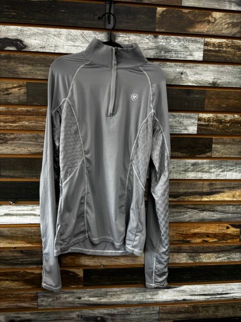 USED Ariat Long Sleeve Cold Series Quarter Zip XS Grey